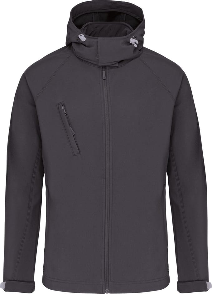 Kariban Heren softshell jas met afneembare capuchon K413 - Titanium - M