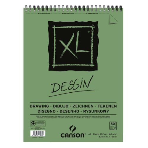 Tekenblok Canson XL Dessin A4 160gr spiraal 50 vel