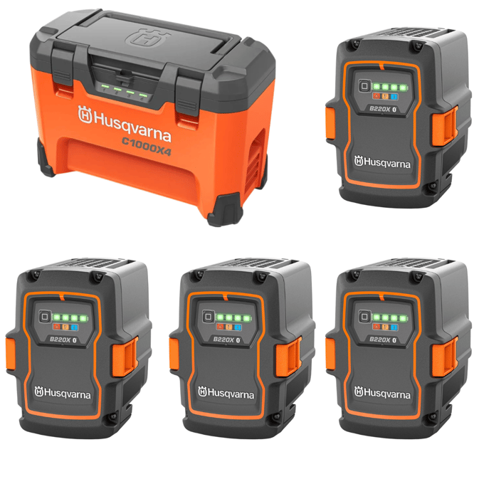Husqvarna 40-c1000x4 lader actie +accu's