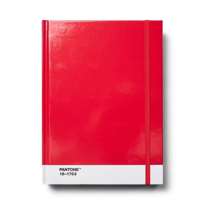 Copenhagen Design - Notitieboek Groot Gestipt - Red 18-1763 - Papier - Rood