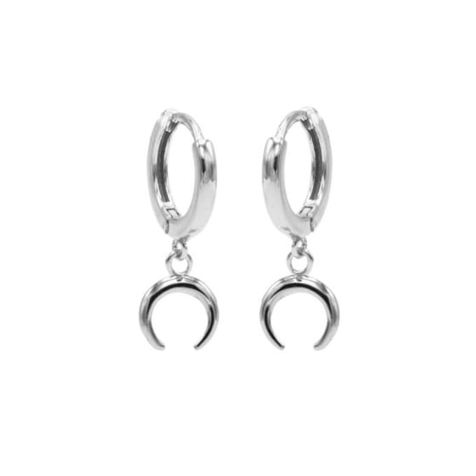 Karma hinged hoops symbool tigertooth zilver M1946HIN