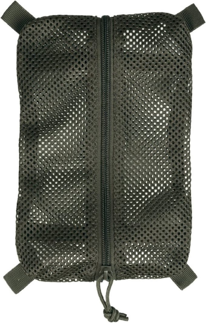 Mil-Tec mesh opbergtas met velcro strips, medium, legergroen