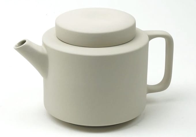 Kinta theepot - witte theepot - combi mat en hoogglans - 1350 ml - fairtrade