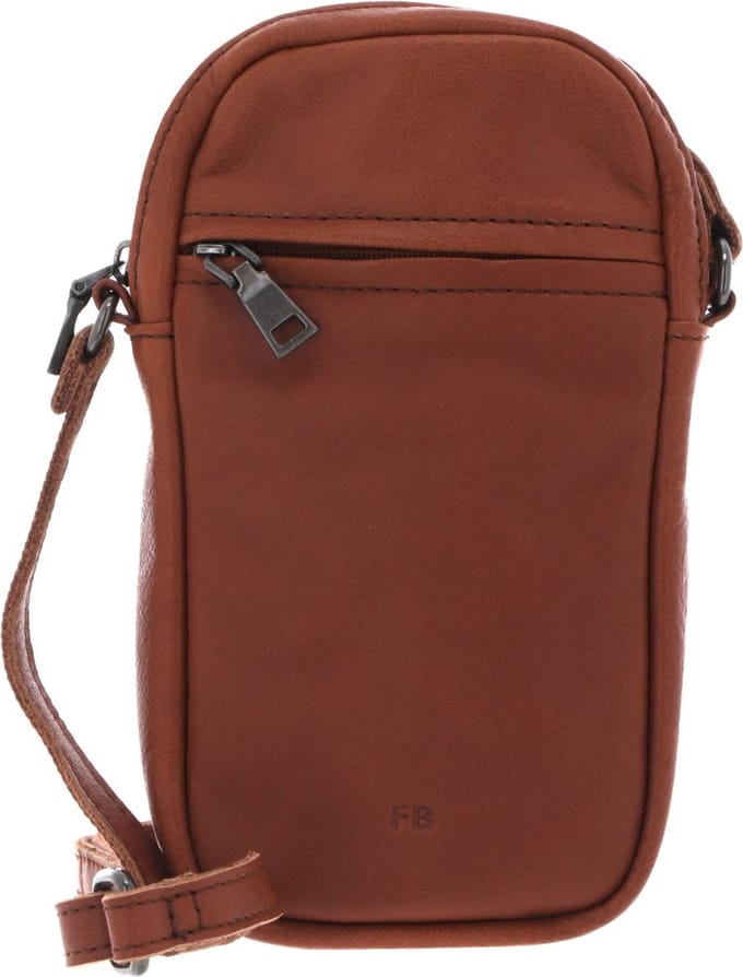FREDsBRUDER Leren Telefoontasje Schoudertas FB Mobile Bag Golden Brown Bruine
