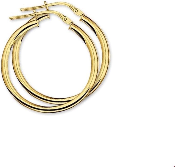 Gouden oorbellen 4018331. Dikte 2,5 mm en Diameter: 25mm