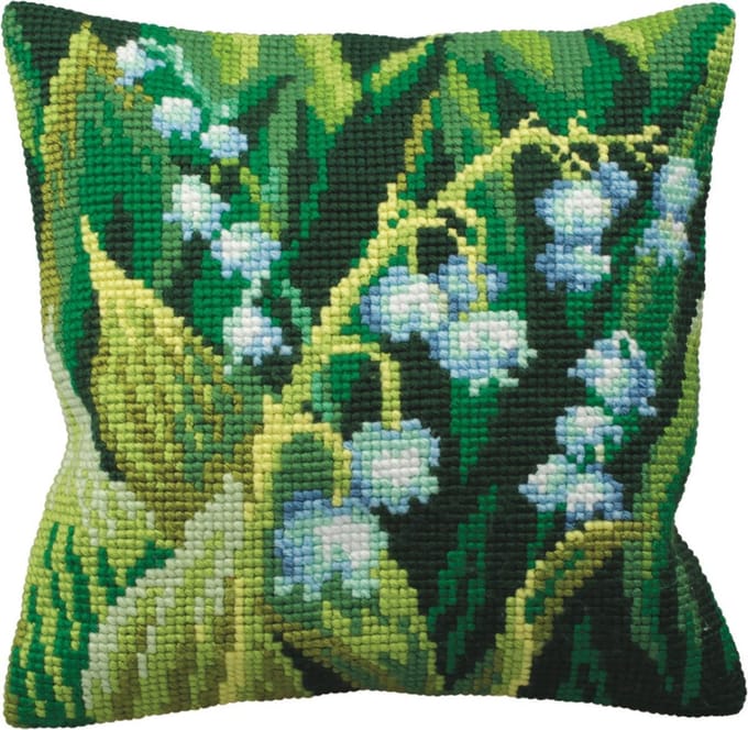 Kussen borduurpakket Muguet Gauche - Collection d'Art