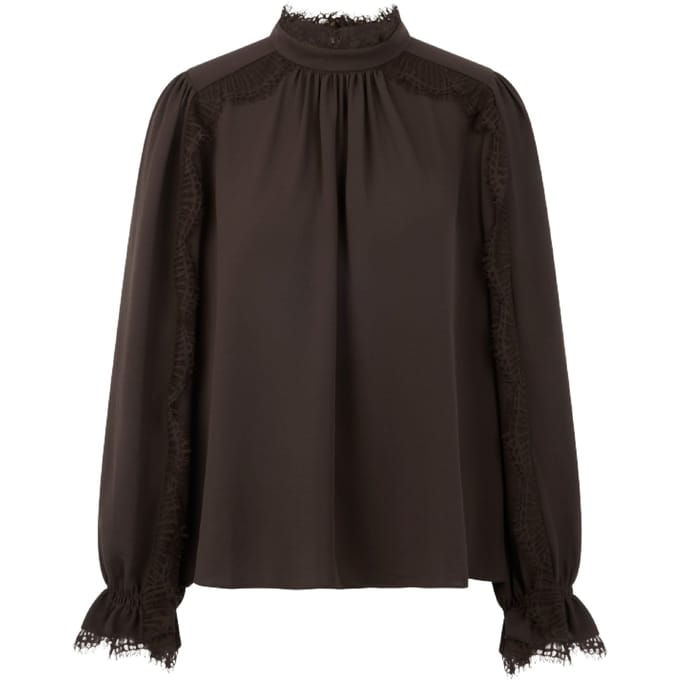 Marccain Blouse Blouses Donkerbruin Bc 51.18 W90