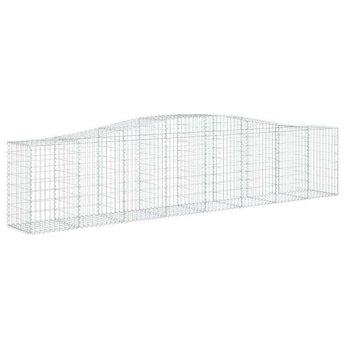 vidaXL - Schanskorf - gewelfd - 400x50x80/100 - cm - gegalvaniseerd - ijzer