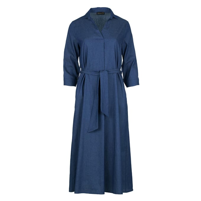 Hemelsblauwe Midi Dress met Riem