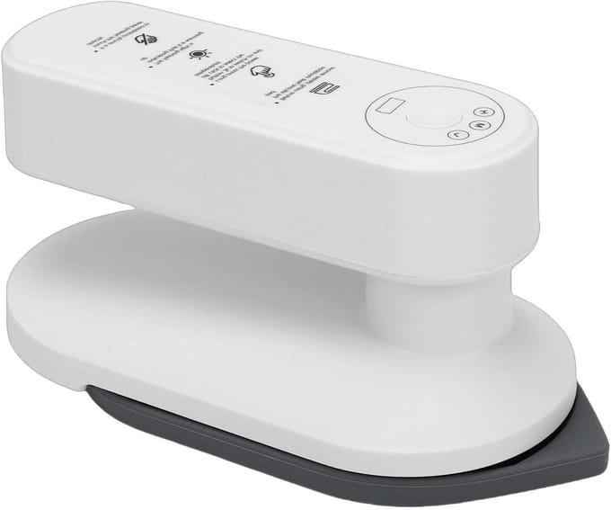 Draagbaar Strijkijzer - Mini Strijkijzer Reisstrijkijzer - Kreukvrije Kleding - Draadloos met Batterij - Compact Formaat - Wit