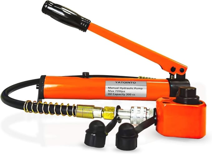 Hydraulische Krik Set 20 Ton - Laag Profiel Handmatige Pomp