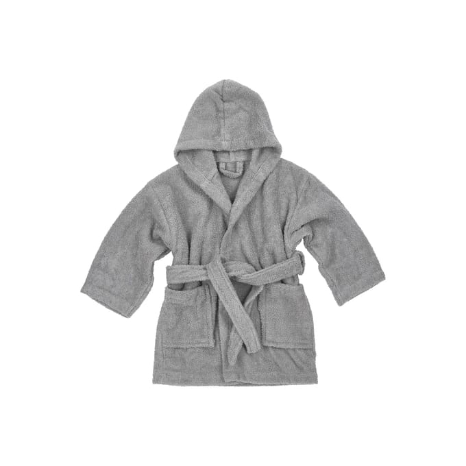 Meyco Baby Uni badjas - badstof - grey - 98/104