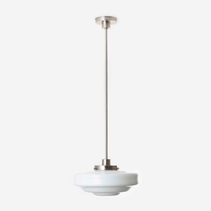 Hanglamp Siegfried 20's Matnikkel - Art Deco Trade