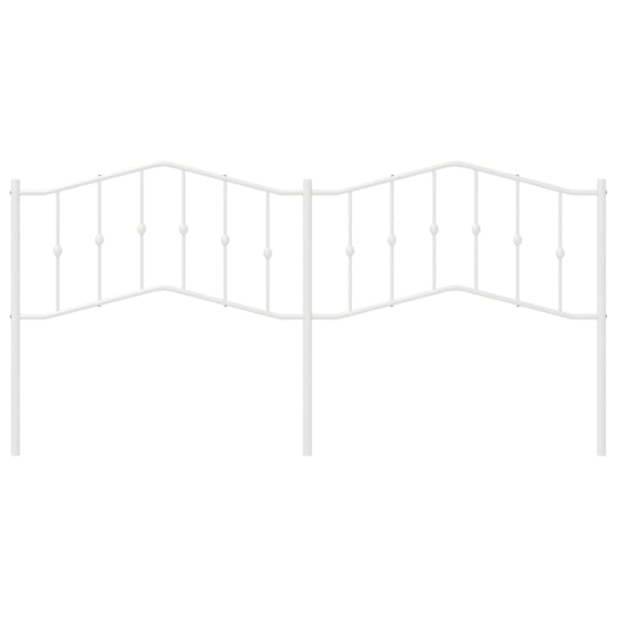 vidaXL - Vervangend - hoofdbord - 200 - cm - metaal - wit