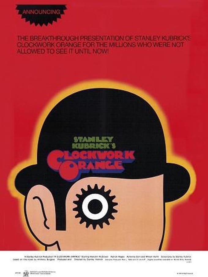 Clockwork Orange poster - Film - Stanley Kubrick - Retro - Vintage - 70 x 100 cm