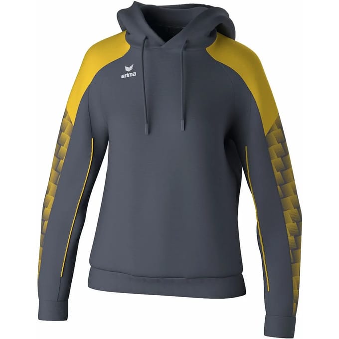 Erima Evo Star Sweatshirt Met Capuchon Dames - Grijs / Geel | Maat: 36
