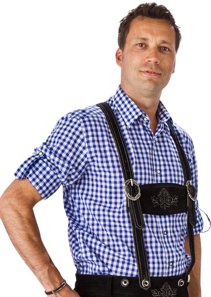 Oktoberfest - Overhemd Blauw-Wit - Heren