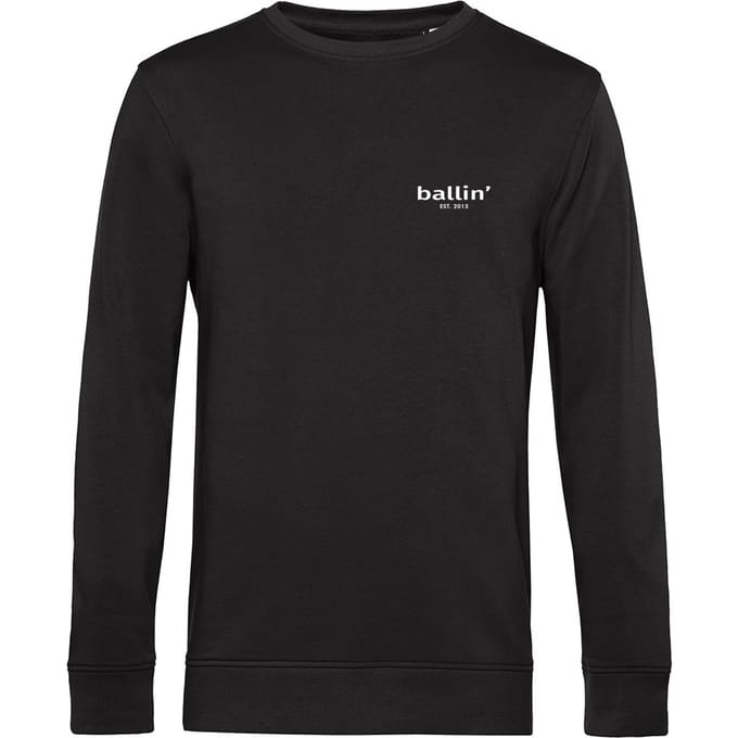 Heren Sweaters met Ballin Est. 2013 Small Logo Sweater Print - Zwart - Maat M
