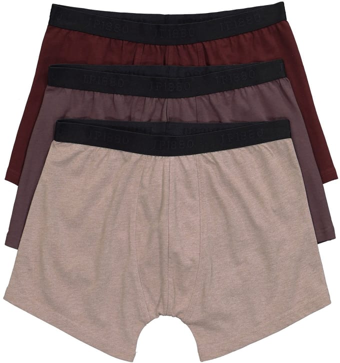 JP 1880 - Heren - Midpants FLEXNAMIC® OEKO-TEX set van 3 onderbroek - Chocolade - Maat 5XL