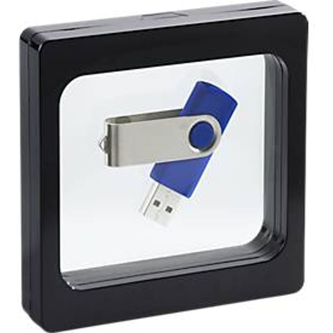 Transparante verpakking (voor USB-stick) FRAME, zwart