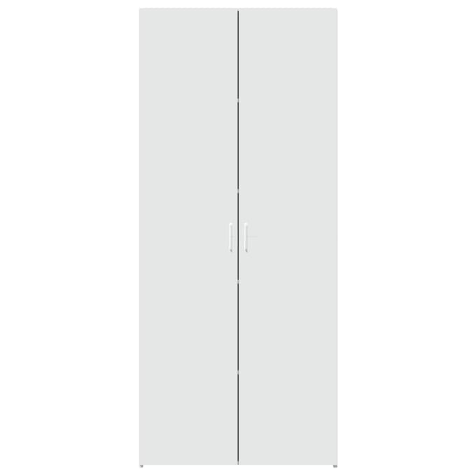 vidaXL - Hoge - kast - 80x42,5x185 - cm - bewerkt - hout - wit