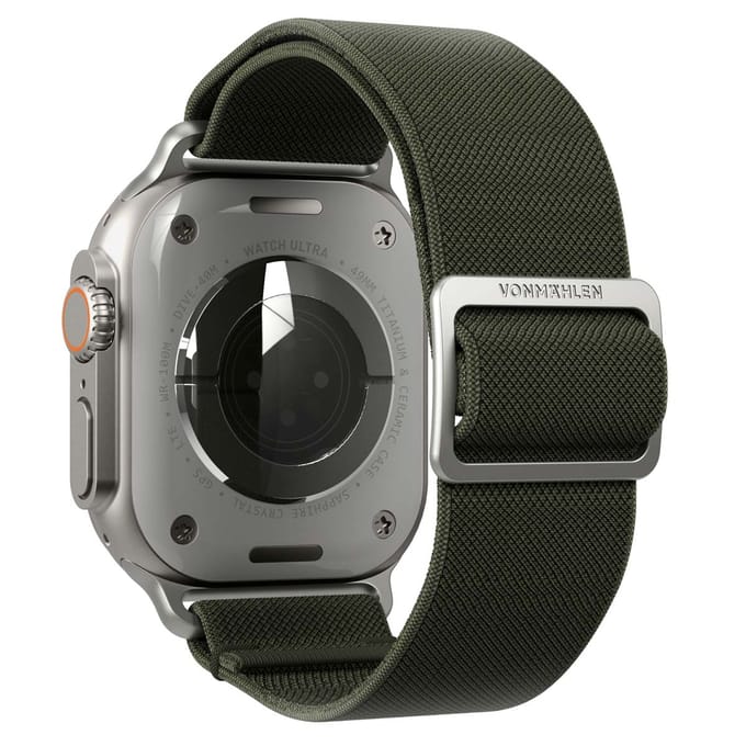 Vonmählen Classic Nylon Loop bandje voor de Apple Watch | 44/45/46/49 mm - Olive