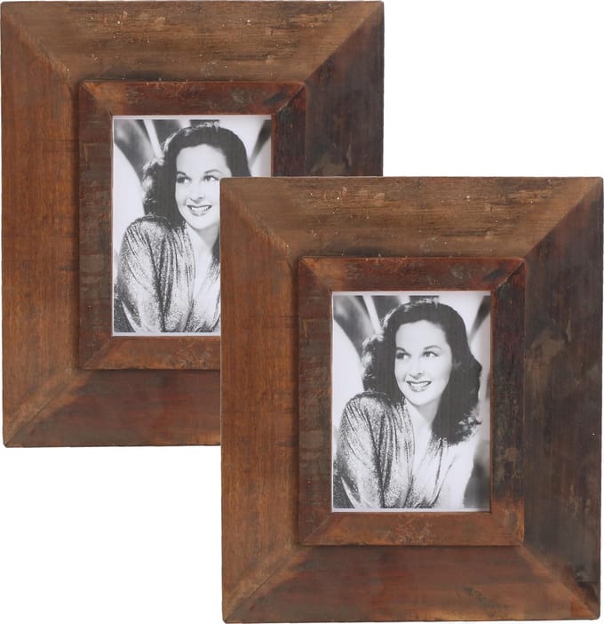 Raw Materials Factory fotolijst - Set van 2 - 30x35cm - Gerecycled hout