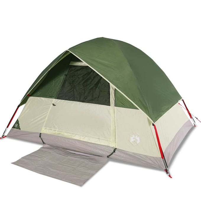 Vidaxl Tente de Camping, 2 Personnes, Dôme, Vert, Imperméable