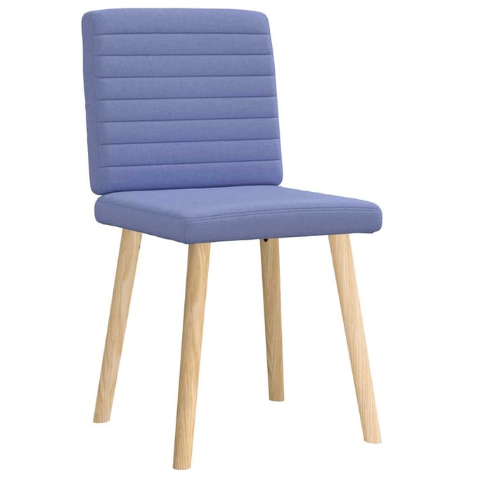 vidaXL Eetkamerstoelen 2 st stof jeansblauw