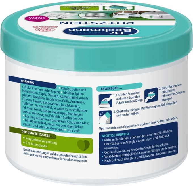 Dr Beckmann - Universele Reinigingspasta - 550g - Inclusief Spons