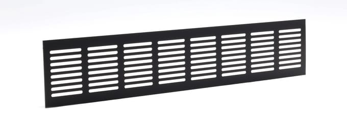Plintrooster 400 x 80 mm aluminium zwart gecoat