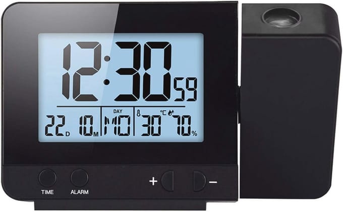 Digitale Projectiewekker met Snooze en Instelbare Helderheid voor Slaapkamer