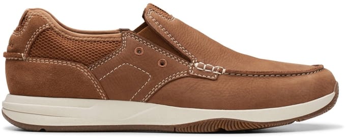 Clarks Sailview Step - heren instapper - Bruin - maat 42 (EU) 8 (UK)