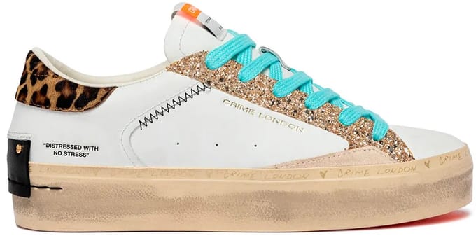 Crime London Distressed Platform Schoenen Wit EU 41 Vrouw