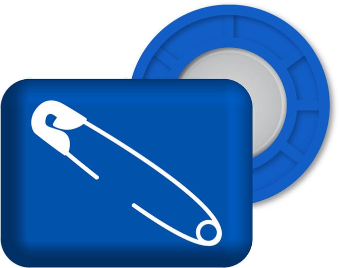 Bibbits hardloopmagneten | Safety pins Blue