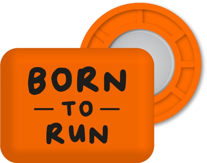 Bibbits hardloopmagneten | Born To Run Orange