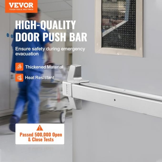 VEVOR paniekstang uitgangsapparaat paniekslot deurschuif 711-1041mm