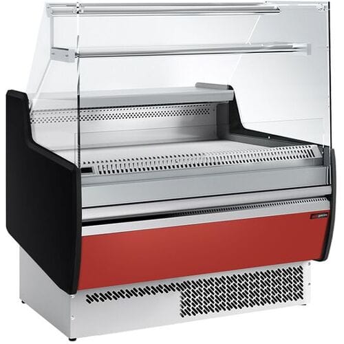 GGM Gastro Kühltheke - 990mm - 1 Ablage - Frontblende Dunkelrot