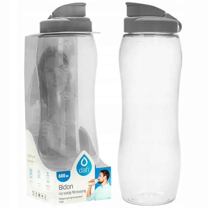 Dafi - Gefilterde Waterfles - 0,6l - Ergonomisch - BPA-vrij
