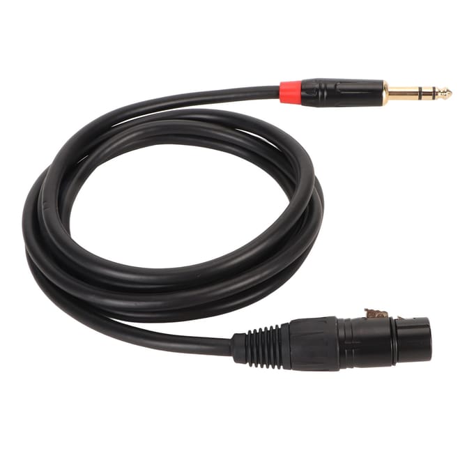 Microfoonkabel 2m Lang XLR Female naar 14 Inch TRS Gebalanceerd Signaal Interconnect Kabel