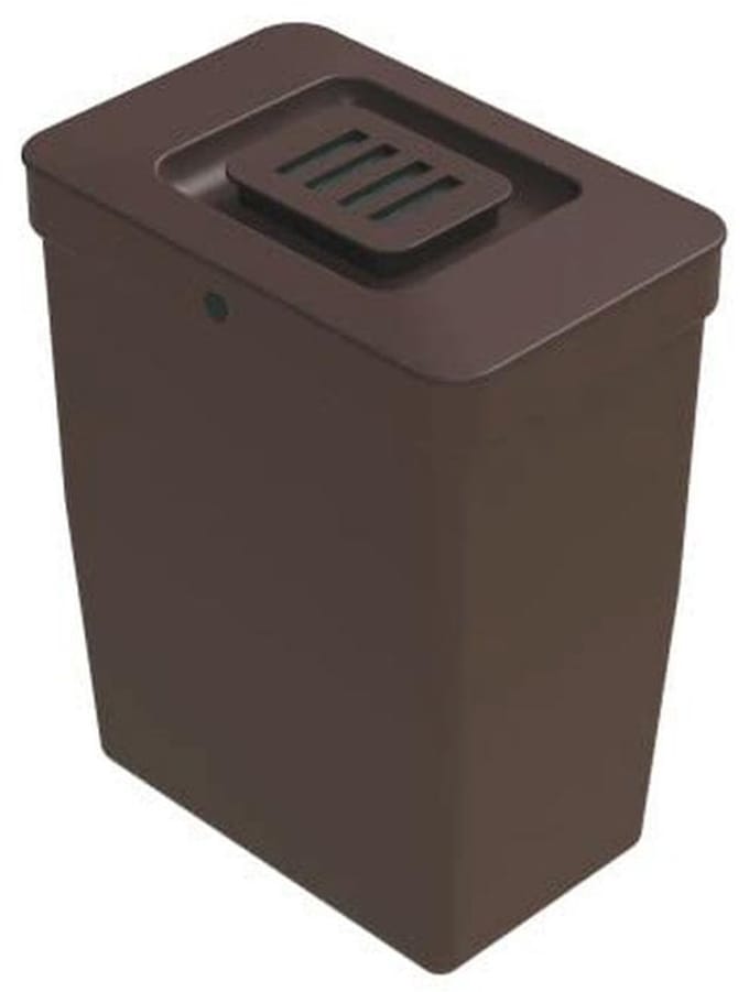 Ruimtebesparende Keukenafvalemmer 8 Liter met Deksel - Bruin