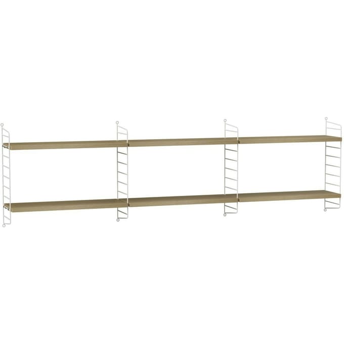 String Furniture - Rek wandladder - wit - set van 2 - 50 x 20 cm