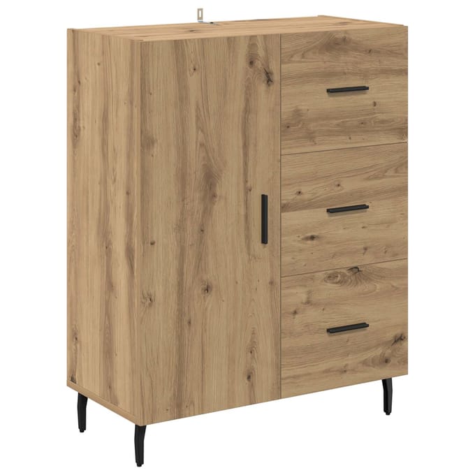 vidaXL - Dressoir - Artisan - Eiken - 69,5 - x - 34 - x - 90 - cm