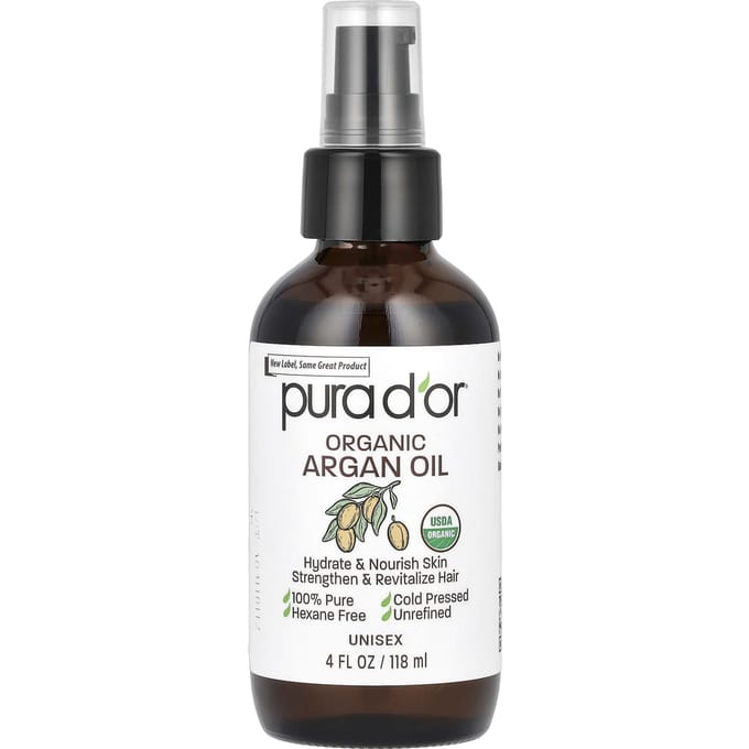 Pura D'or, Biologische Arganolie, 4 fl oz (118 ml) black