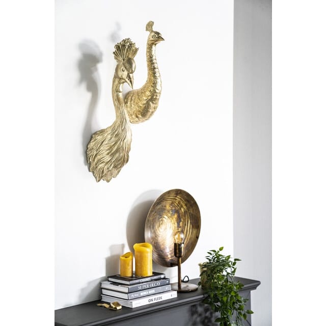 Furnilux Wanddecoratie - Pavo - Goudkleurig