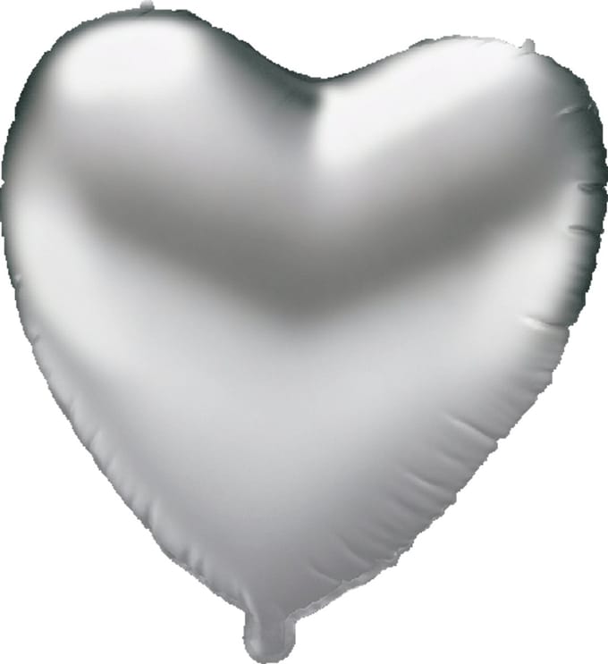 Foil balloon - Heart silver