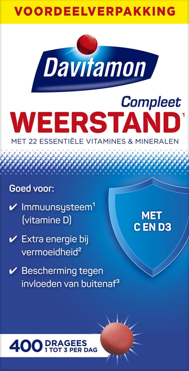 Davitamon Compleet Weerstand - multivitamine en mineralen - 400 dragees