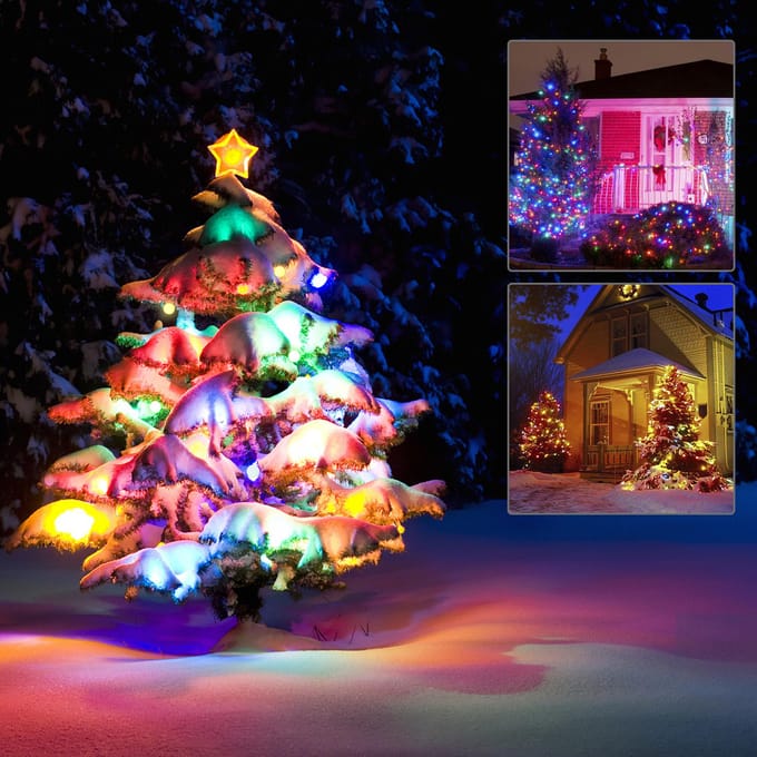 Tomshine Plug-in Globe String Lights 18m/59.06ft 150 LED's Ball Fairy Light met afstandsbediening UK Plug veelkleurig