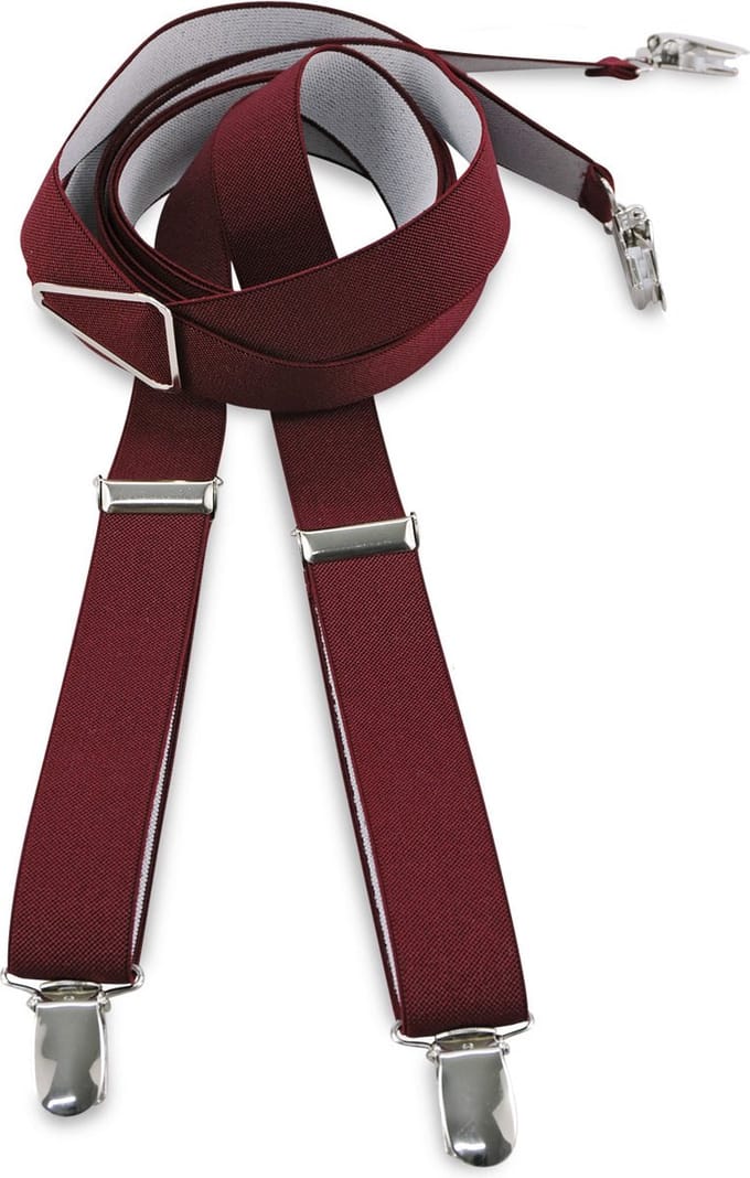 JB Collection - Bretels - bretels bordeauxrood smal - bordeauxrood