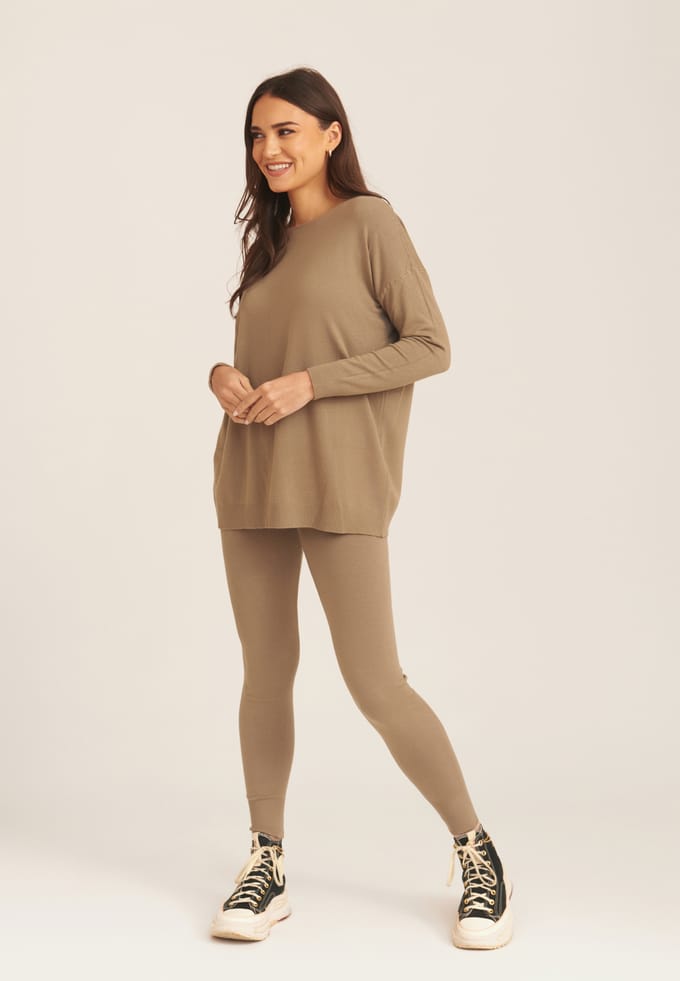 Geborstelde Katoenen Leggings